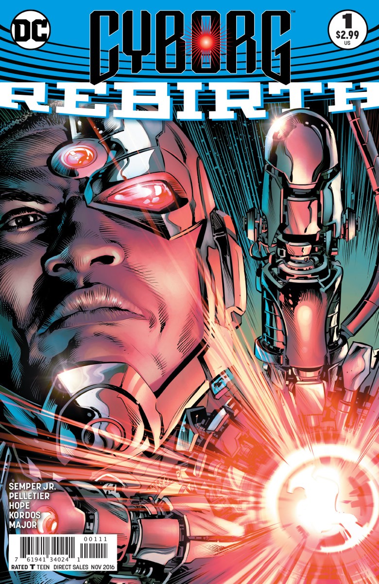 Cyborg: Rebirth #1, copertina di Paul Pelletier