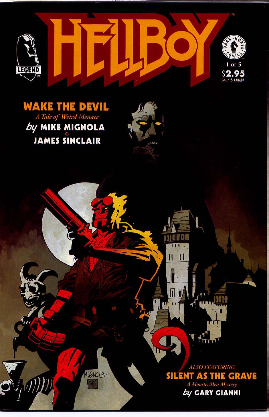 Hellboy: Wake the Devil #1, copertina di Mike Mignola