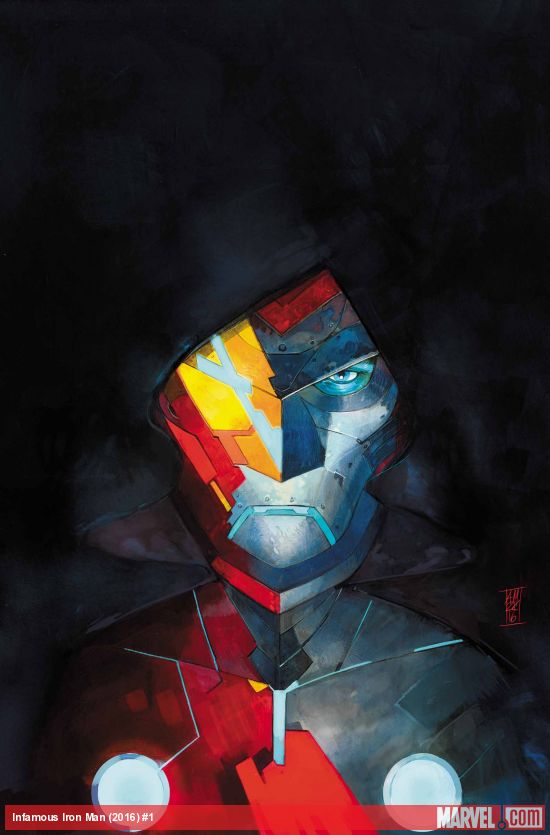 infamous Iron Man #1, copertina di Alex Maleev