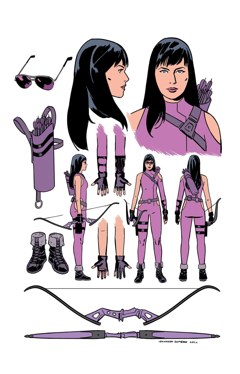 Hawkeye #1, studi di Leonardo Romero