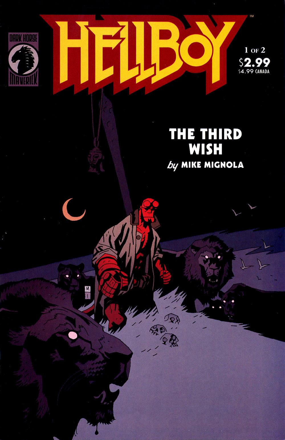 Hellboy: The Third Wish #1, copertina di Mike Mignola