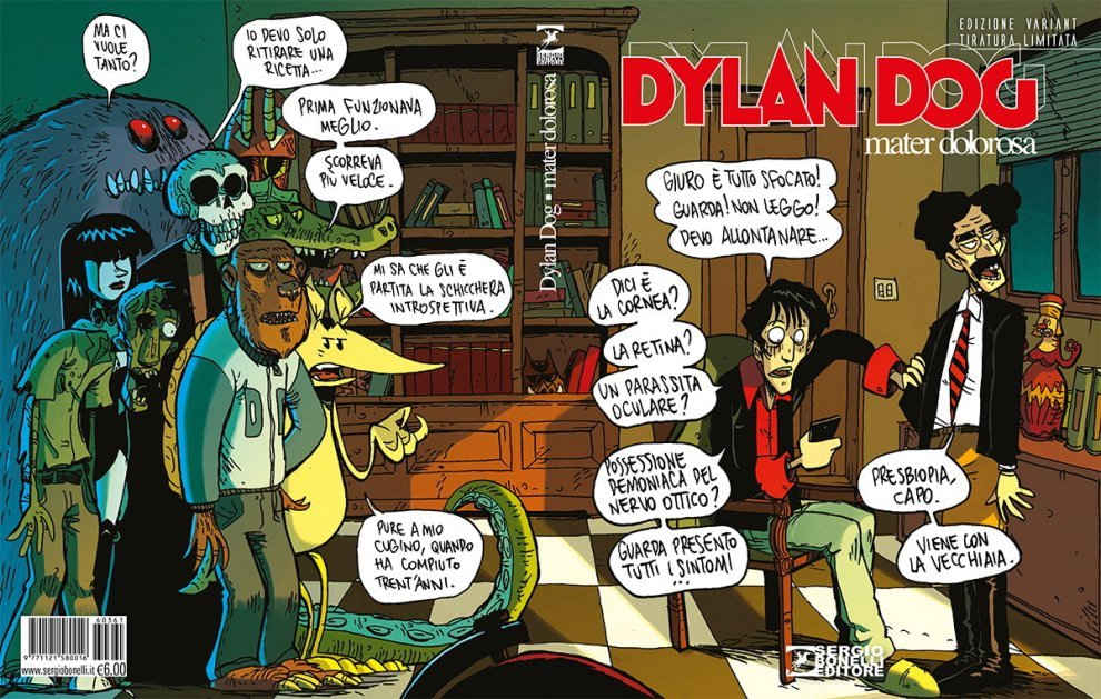 Dylan Dog 361: Mater Dolorosa, copertina variant di Zerocalcare