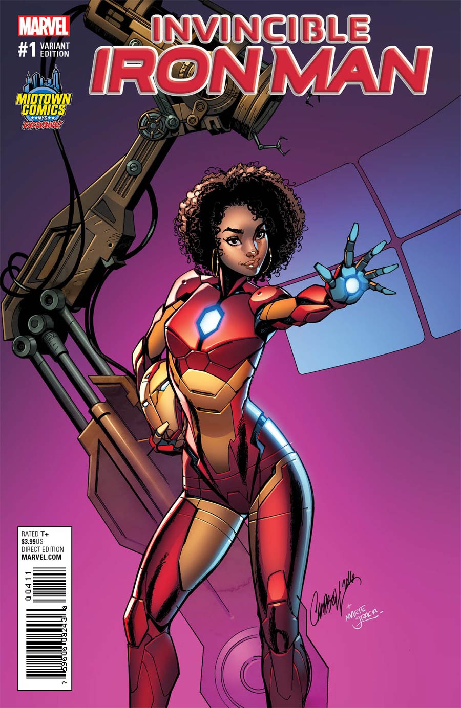 Invincible Iron Man #1, variant cover di J. Scott Campbell