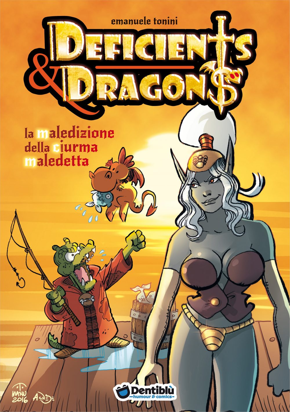 Deficents & Dragons vol. 4: La maledizione della ciurma maledetta, copertina di Emanuele Tonini