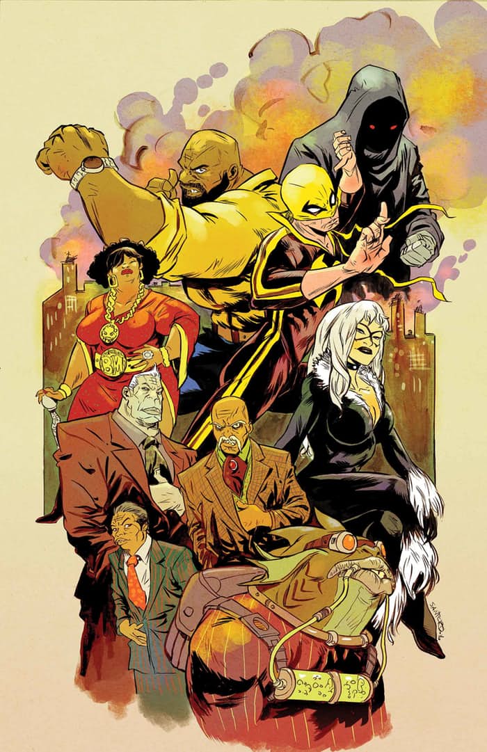 Power Man and Iron Fist #10, copertina di Sanford Greene