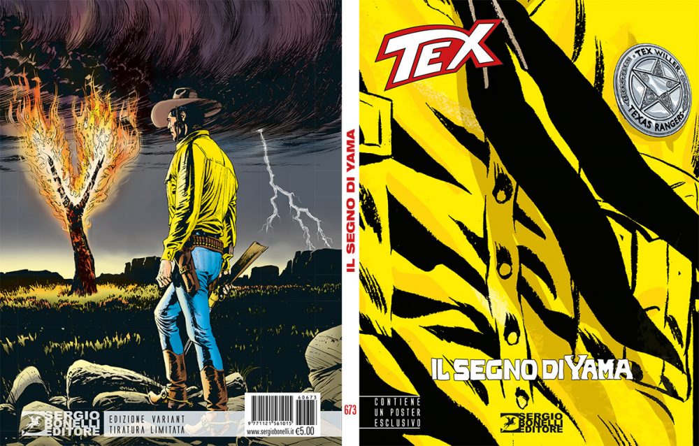 Tex 673: Il segno di Yama, copertina variant di Fabio Civitelli