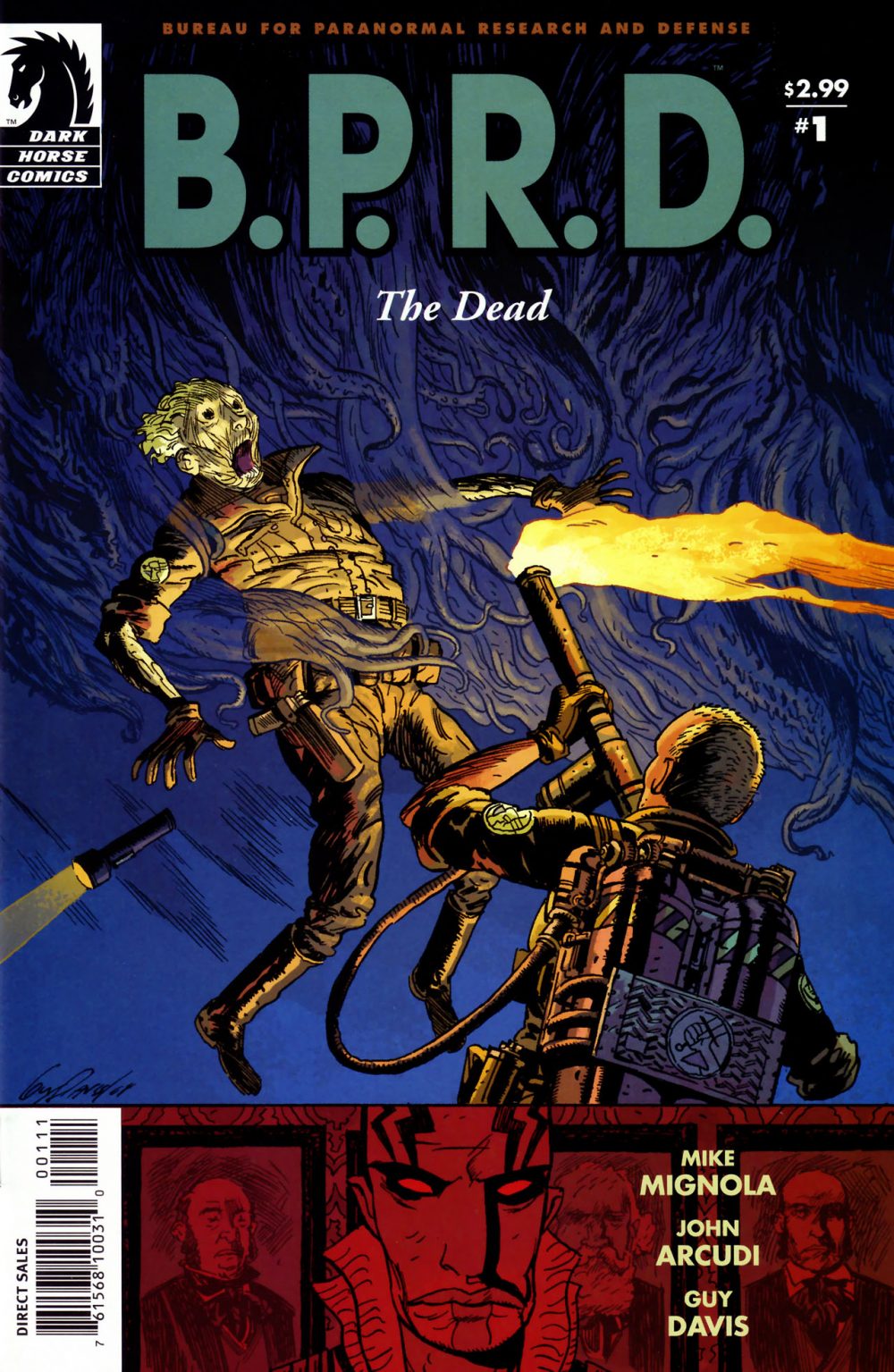 B.P.R.D.: The Dead #1, copertina di Guy Davis