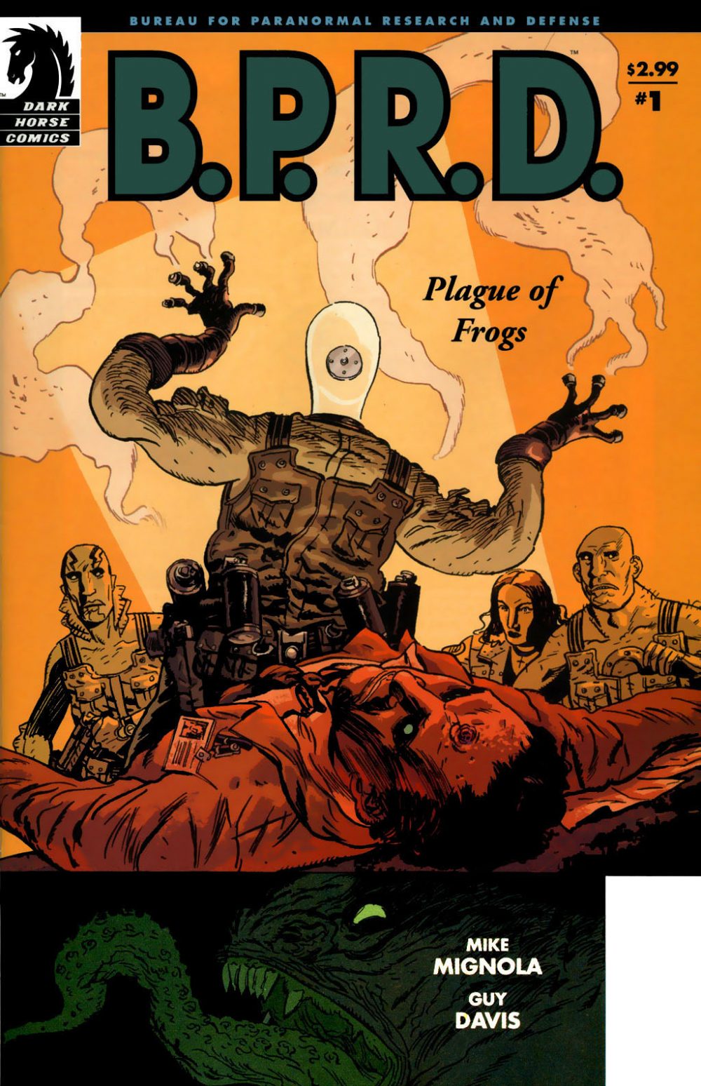 B.P.R.D.: Plague of Frogs #1, copertina di Mike Mignola