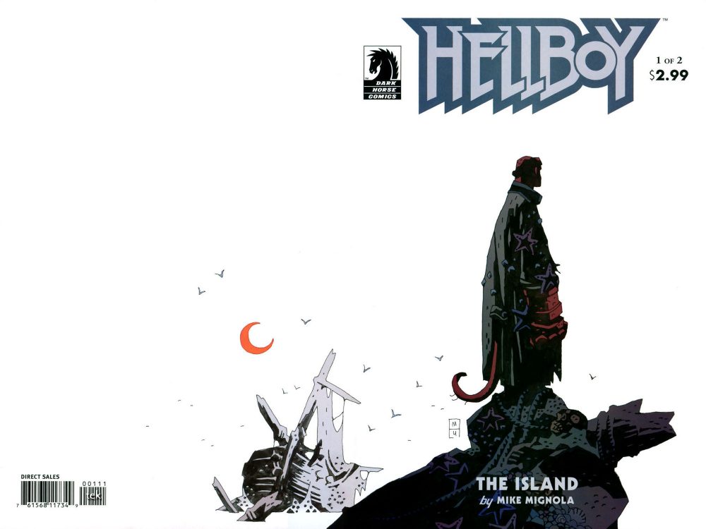 Hellboy: The Island #1, copertina di Mike Mignola