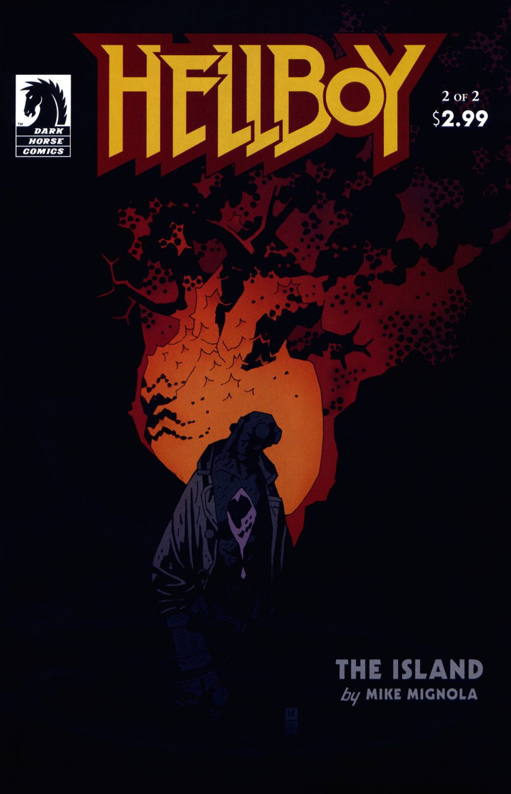 Hellboy: The Island #2, copertina di Mike Mignola