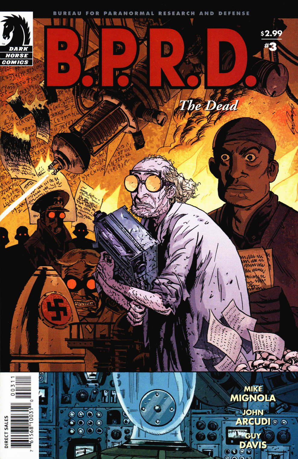 B.P.R.D.: The Dead #3, copertina di Guy Davis