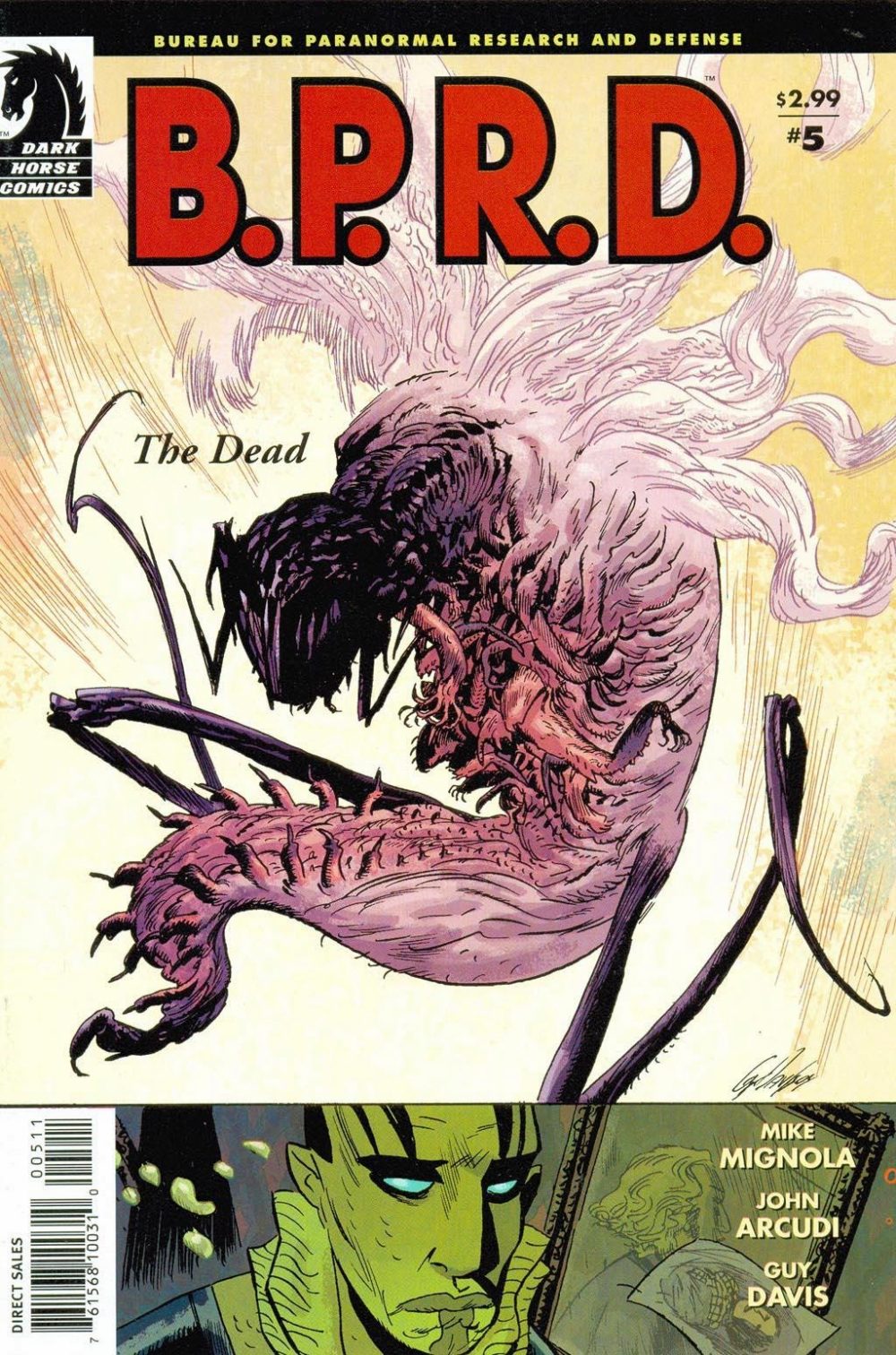 B.P.R.D.: The Dead #5, copertina di Guy Davis