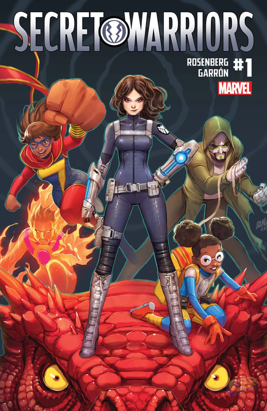 Secret Warriors #1, copertina di Javier Garron