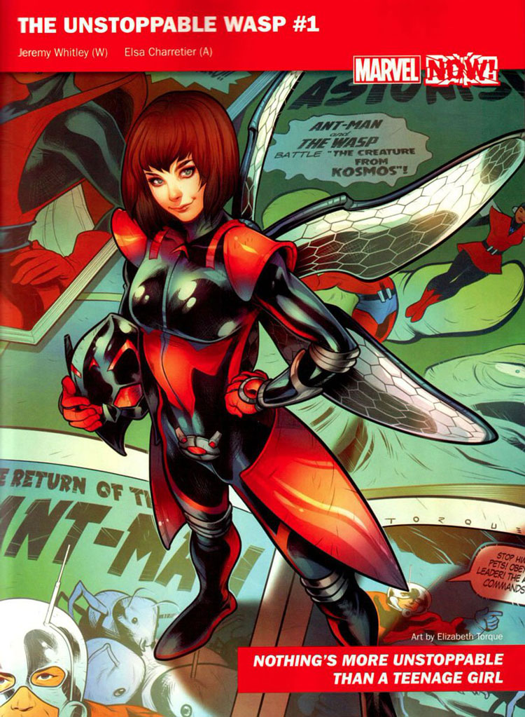 Unstoppable Wasp #1, copertina di Elizabeth Torque