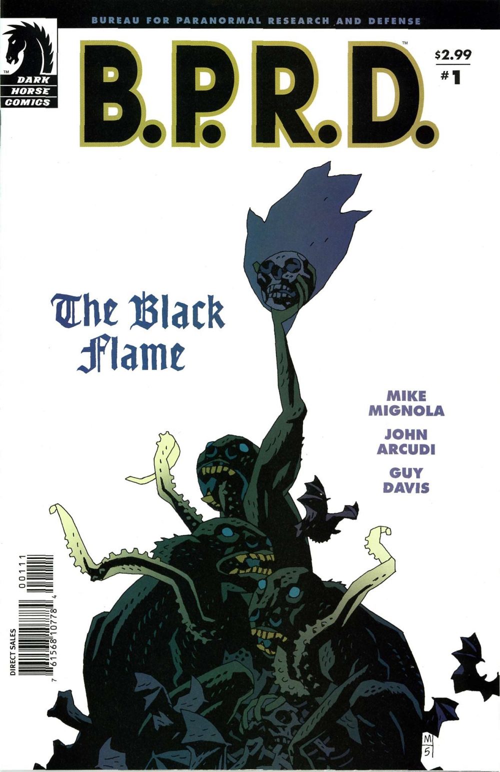 B.P.R.D.: The Black Flame #1, copertina di Mike Mignola