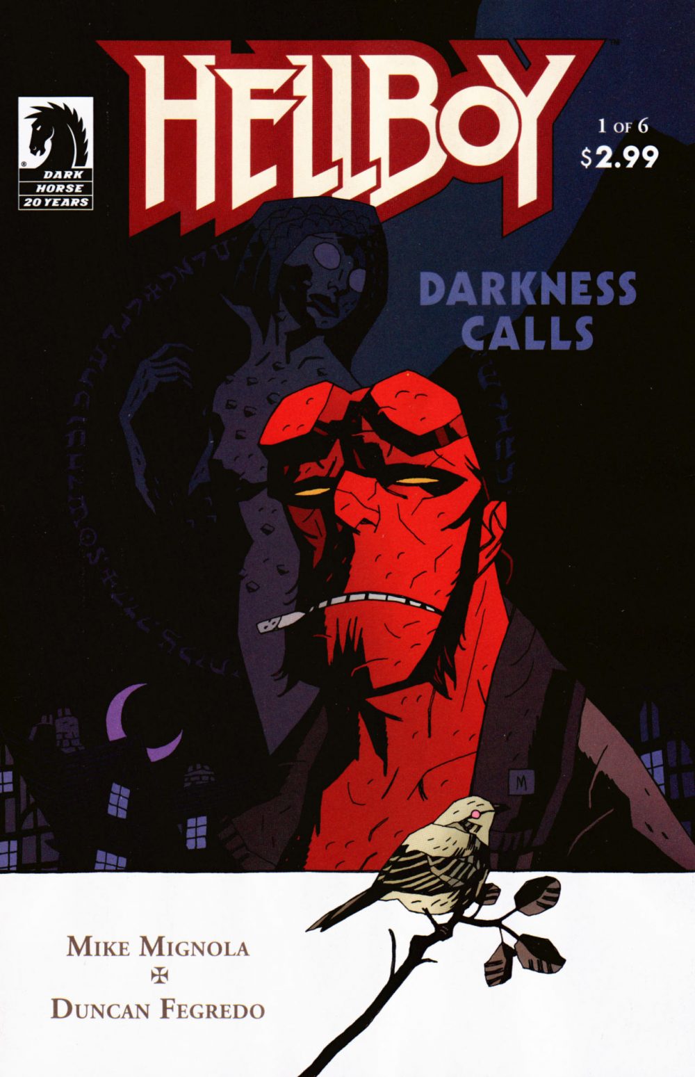 Hellboy: Darkness Calls #1, copertina di Mike Mignola