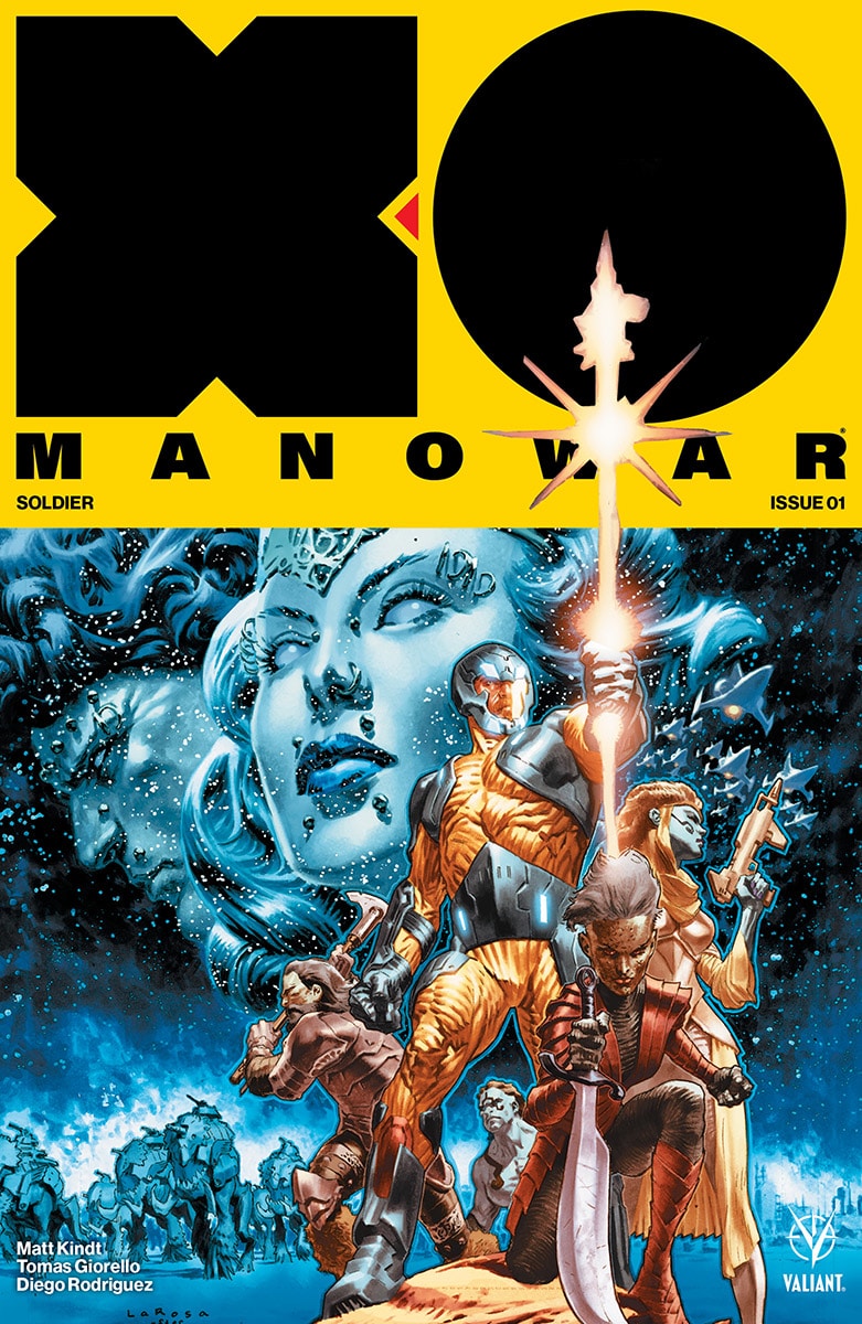 X-O Manowar #1, copertina di Lewis Larosa