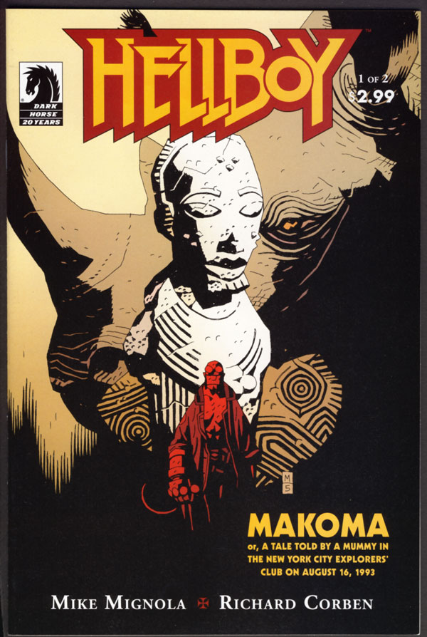 Hellboy: Makoma #1, copertina di Mike Mignola