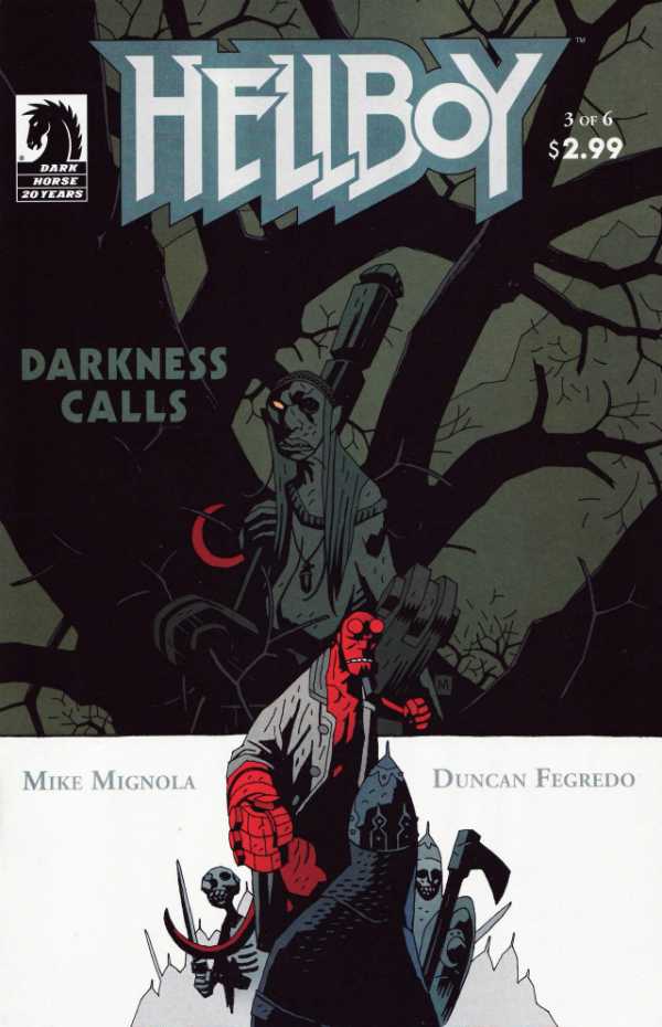 Hellboy: Darkness Calls #3, copertina di Mike Mignola