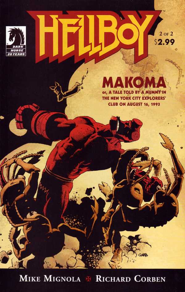 Hellboy: Makoma #2, copertina di Mike Mignola