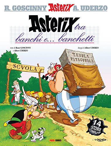 Asterix tra banchi e... banchetti, copertina di Albert Uderzo