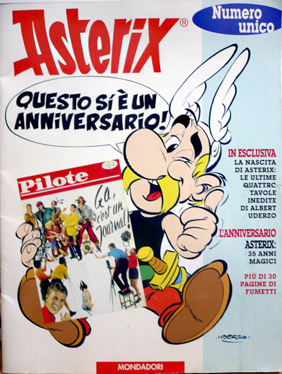 Asterix, questo sì è un anniversario!, copertina di Albert Uderzo