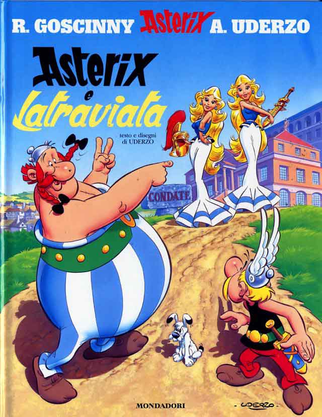 Asterix e Latraviata, copertina di Allbert Uderzo