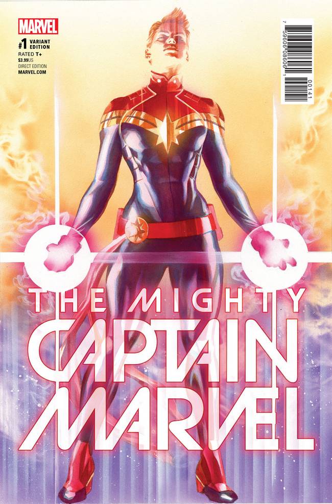 Mighty Capitan Marvel #1, variant cover di Alex Ross