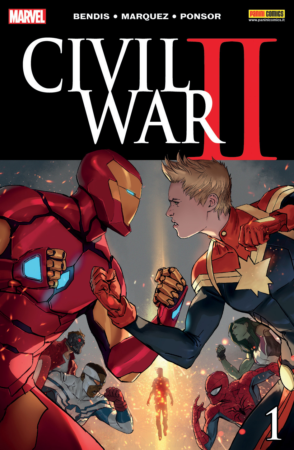 Civil War II 1, copertina di Marko Djurdjevic