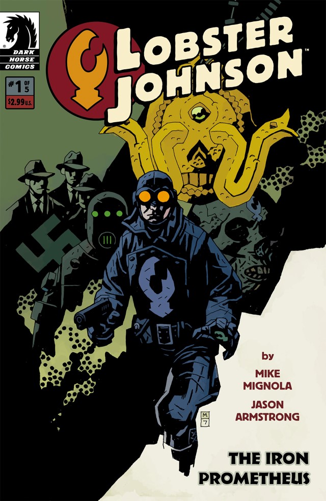 Lobster Johnson: The Iron Prometheus #1, copertina di Mike Mignola