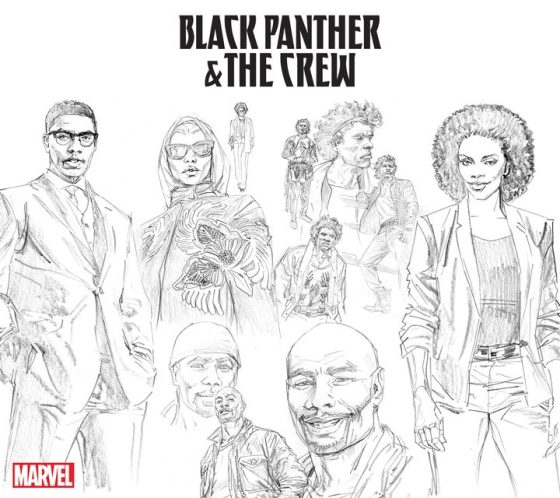 Black Panther & The Crew #1, studi di Butch Guice