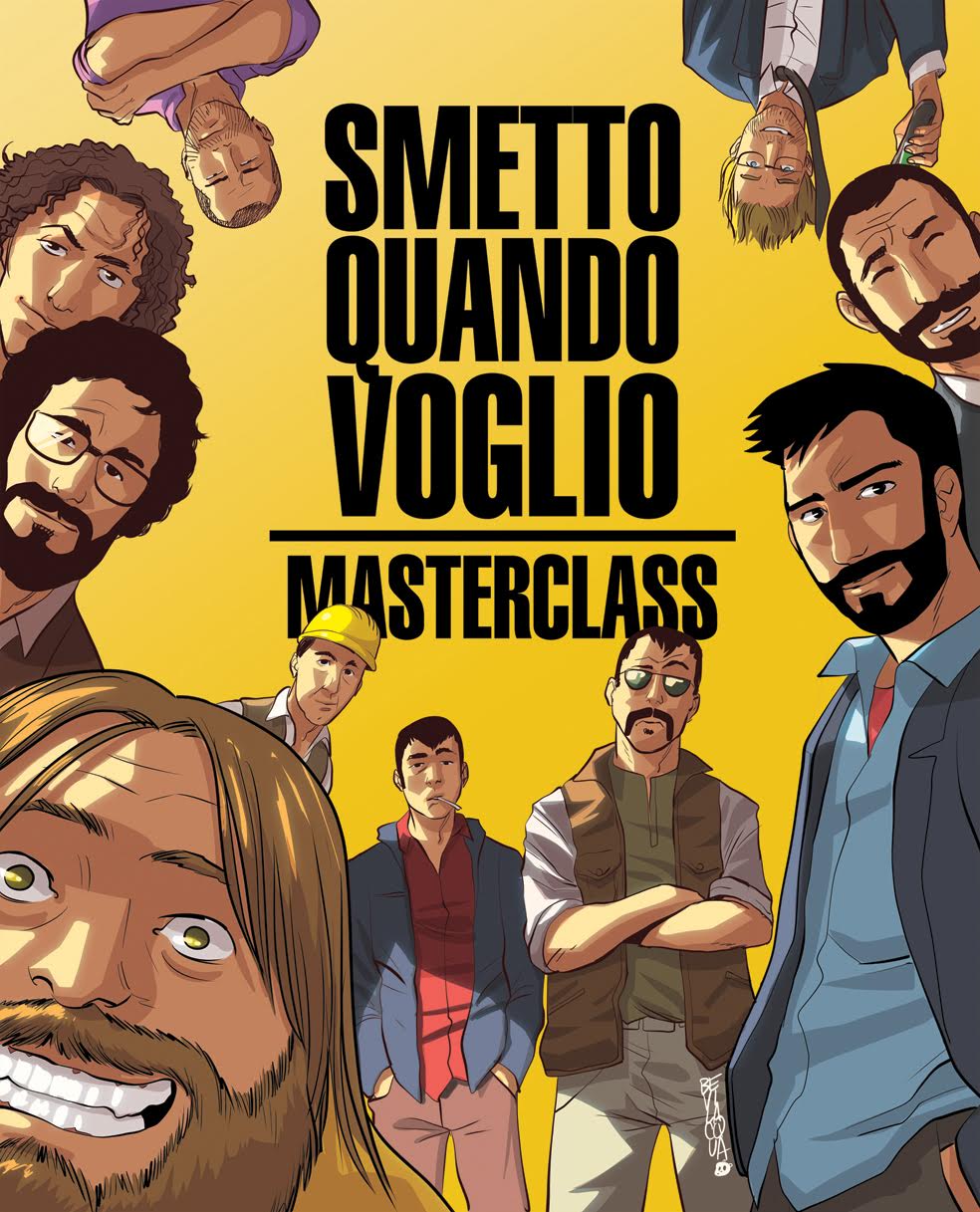 Smetto quando voglio Masterclass - Il Fumetto, copertina variant di Giacomo Bevilacqua