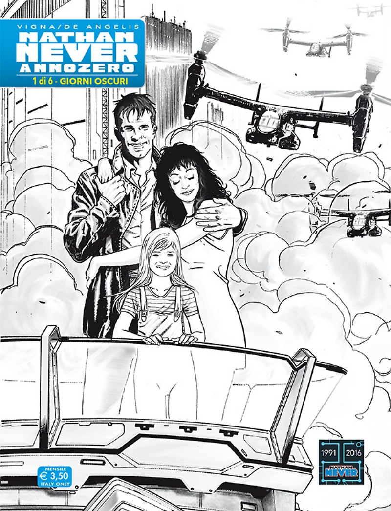 Nathan Never - Annozero 1, copertina variant di Roberto De Angelis