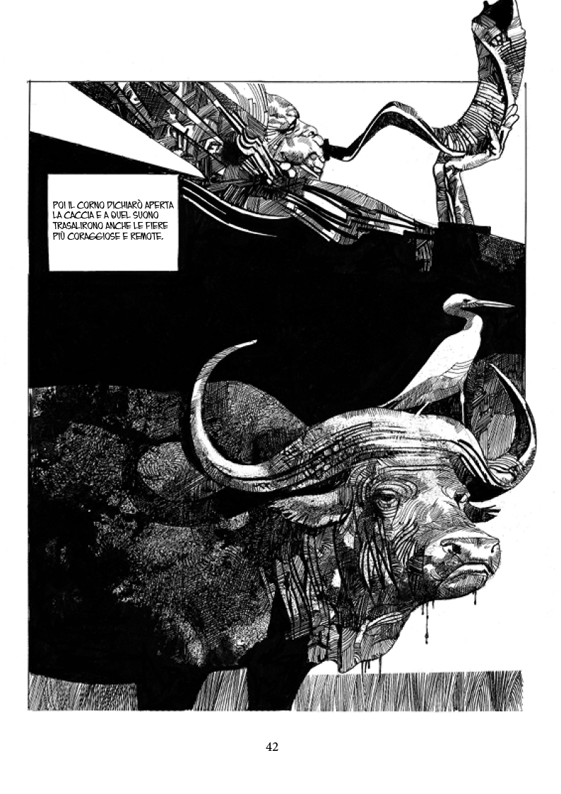 Sharaz-de: Le Mille e una Notte, pag. 42, disegni di Sergio Toppi