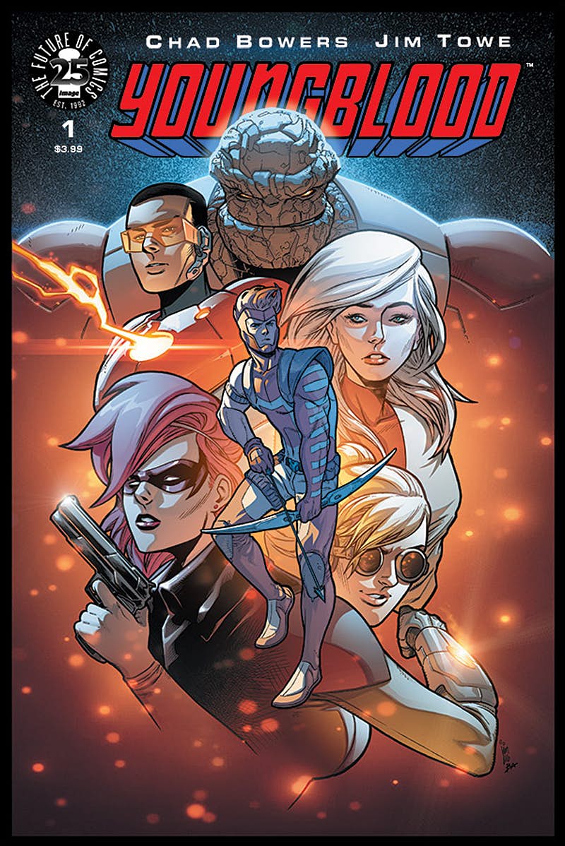 Youngblood #1, copertina di Jim Towe