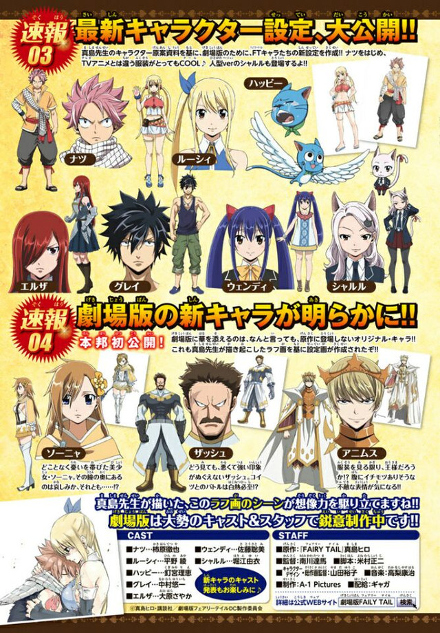 Fairy Tail: Dragon Cry, il cast