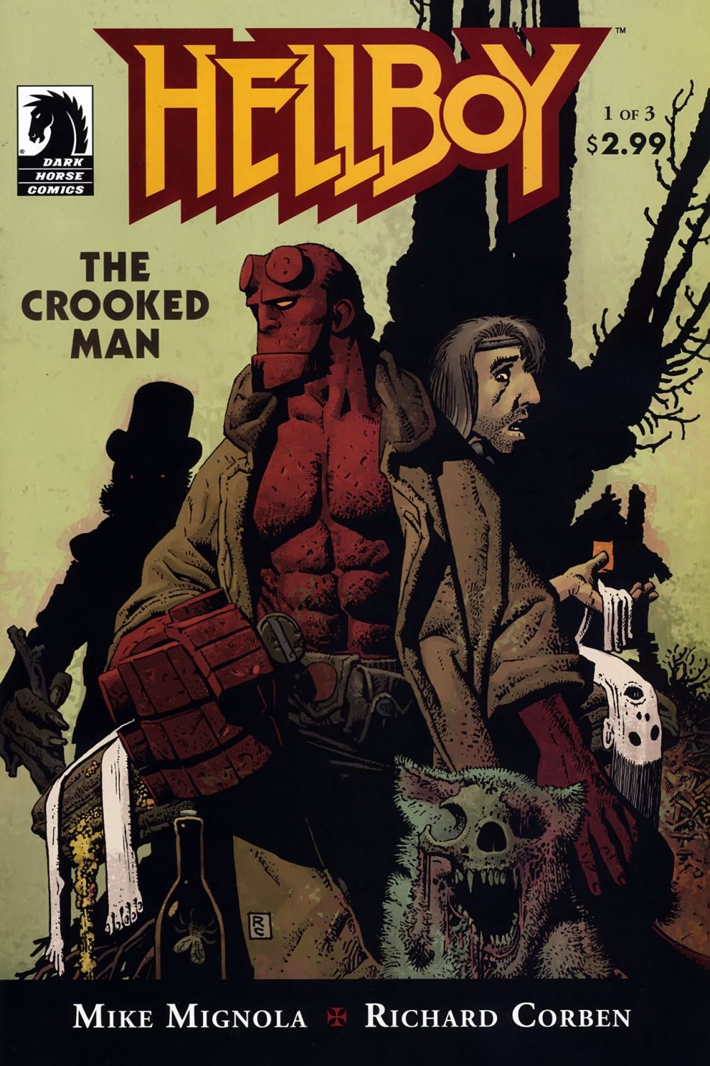 Hellboy: The Crooked Man #1, copertina di Mike Mignola