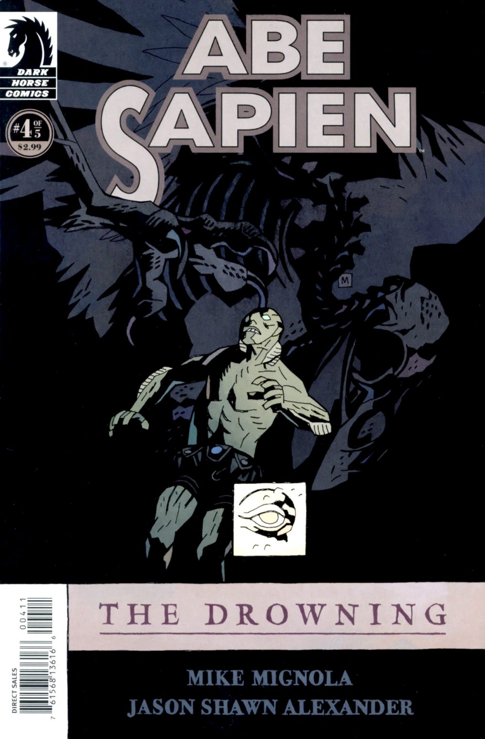 Abe Sapien: The Drowning #4, copertina di Mike Mignola