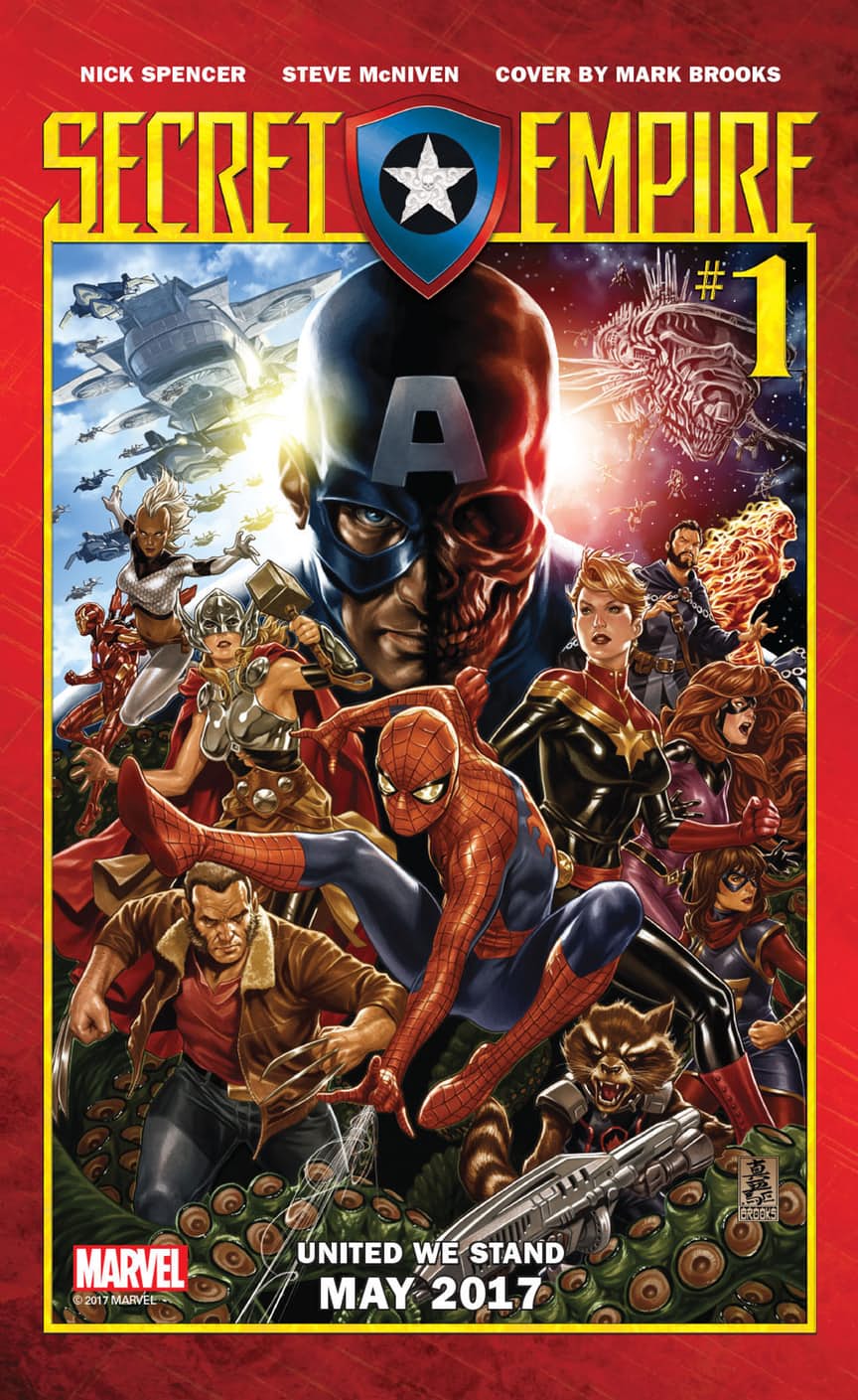 Secret Empire #1, copertina di Mark Brooks