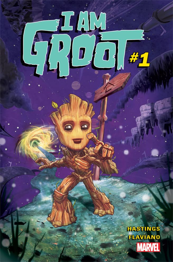 I Am Groot #1, copertina di Flaviano