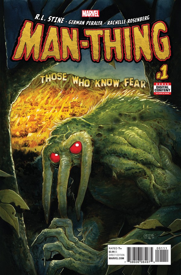 Man-Thing #1, copertina di Tyler Crook