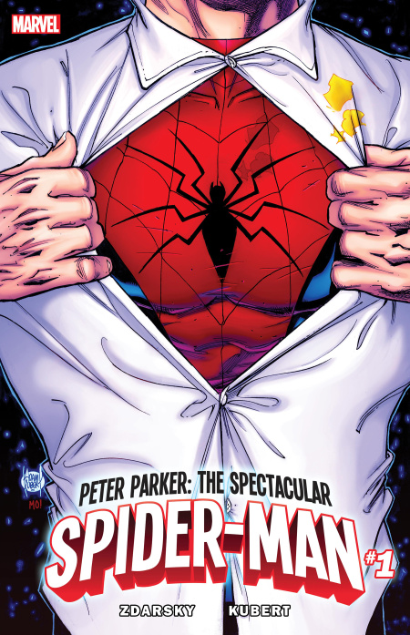 Peter Parker: The Spectacular Spider-Man #1, copertina di Adam Kubert