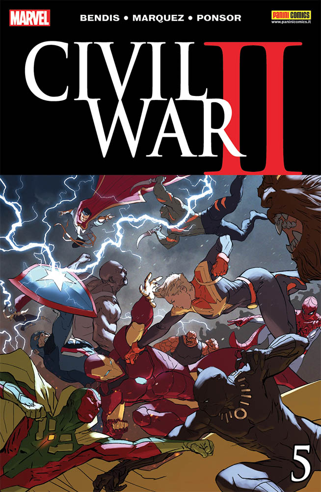 Civil War II 5, copertina di Marko Djurdjevic