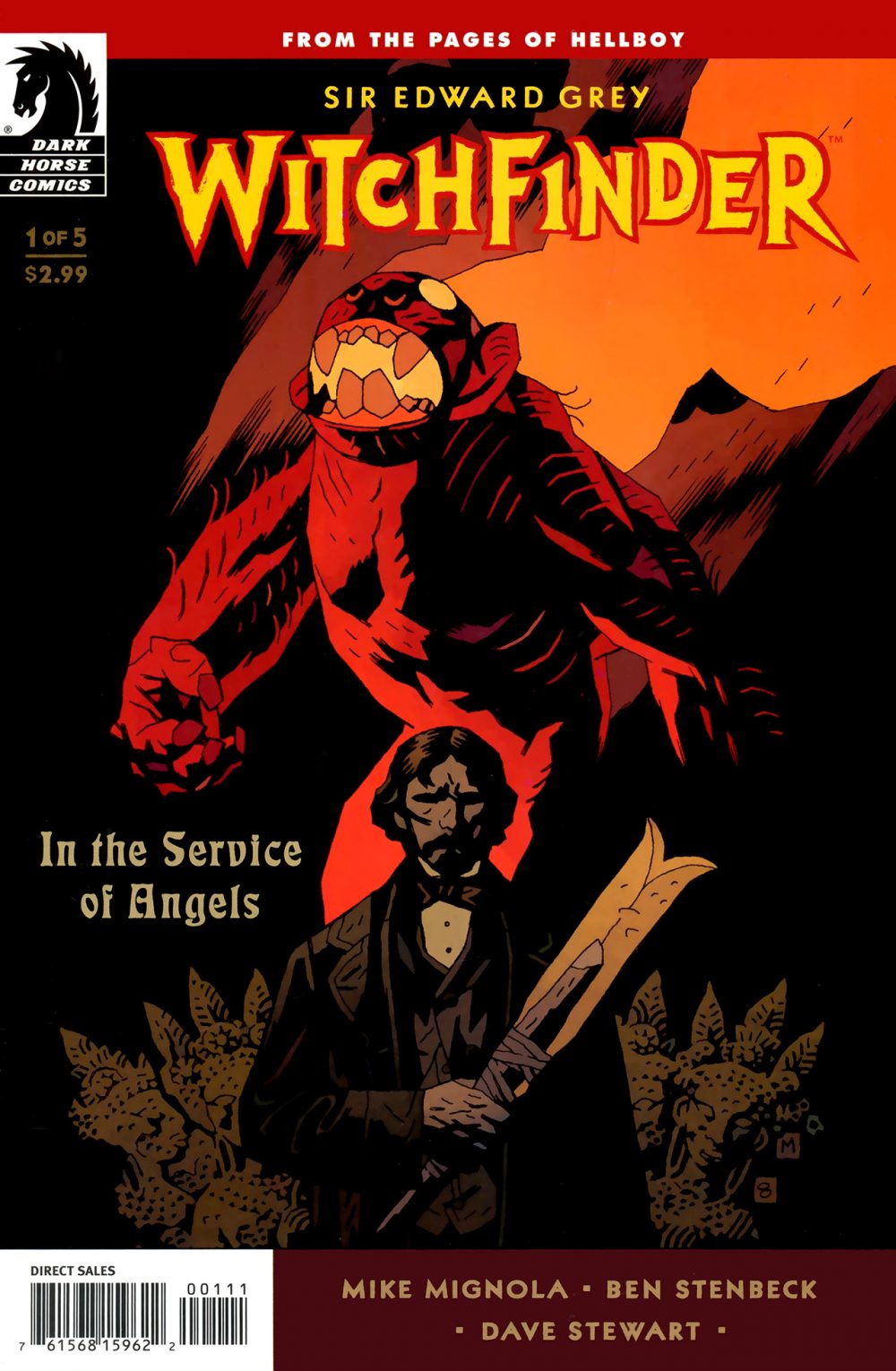 Witchfinder: In the Service of Angels #1, copertina di Mike Mignola