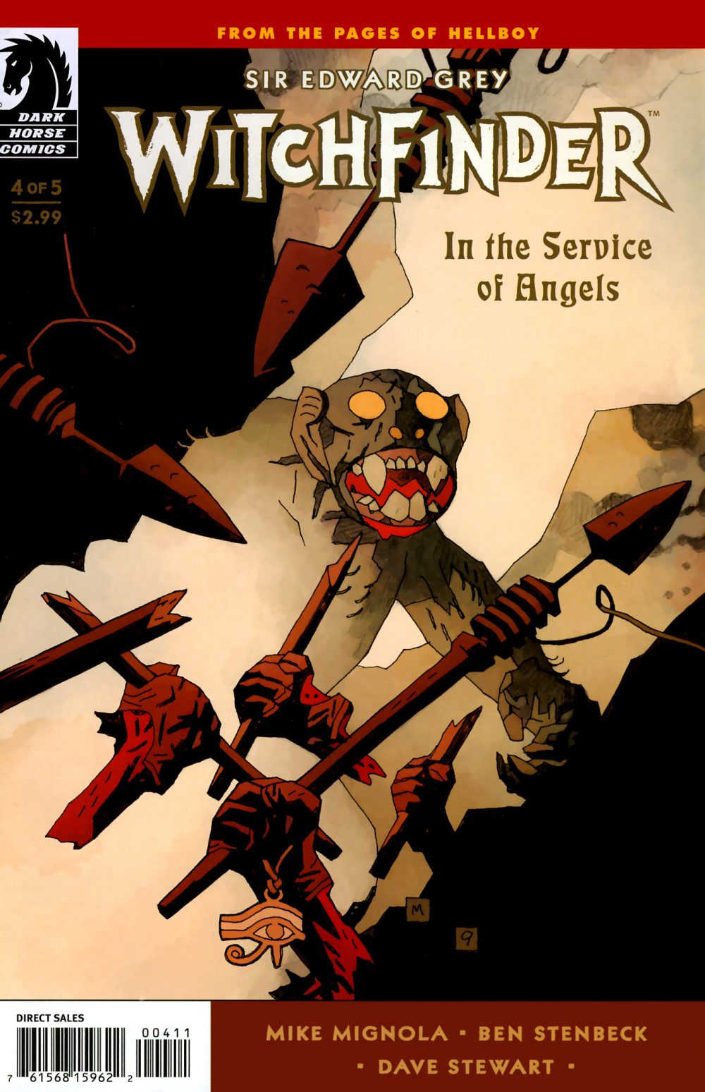 Witchfinder: In the Service of Angels #4, copertina di Mike Mignola