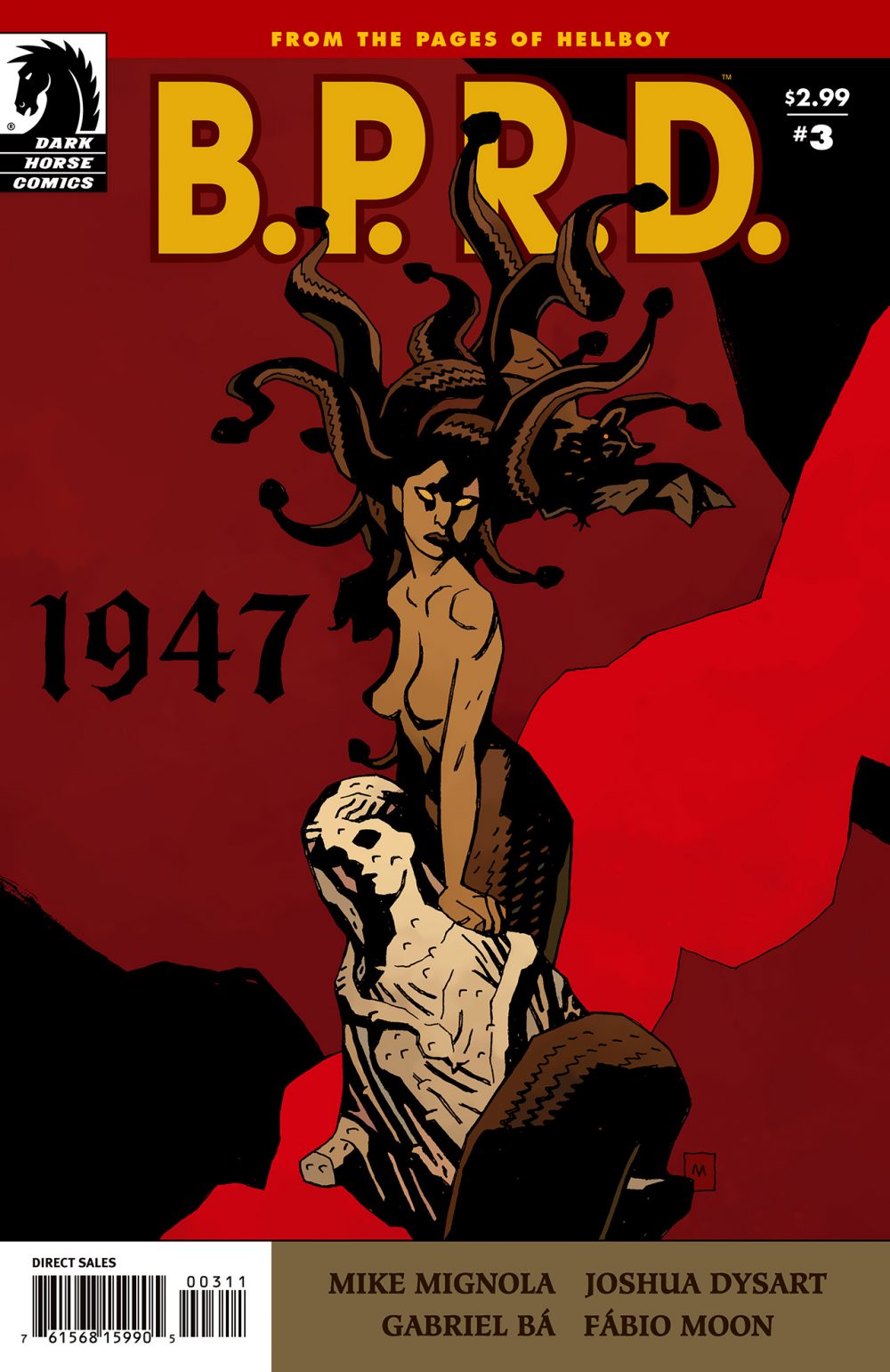 B.P.R.D.: 1947 #3, copertina di Mike Mignola