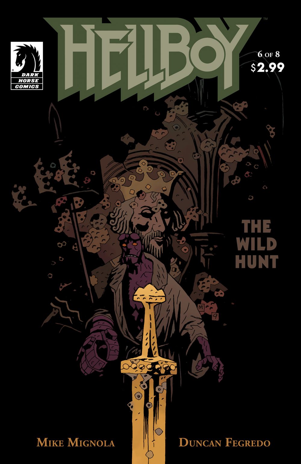 Hellboy: The Wild Hunt #6, copertina di Mike Mignola