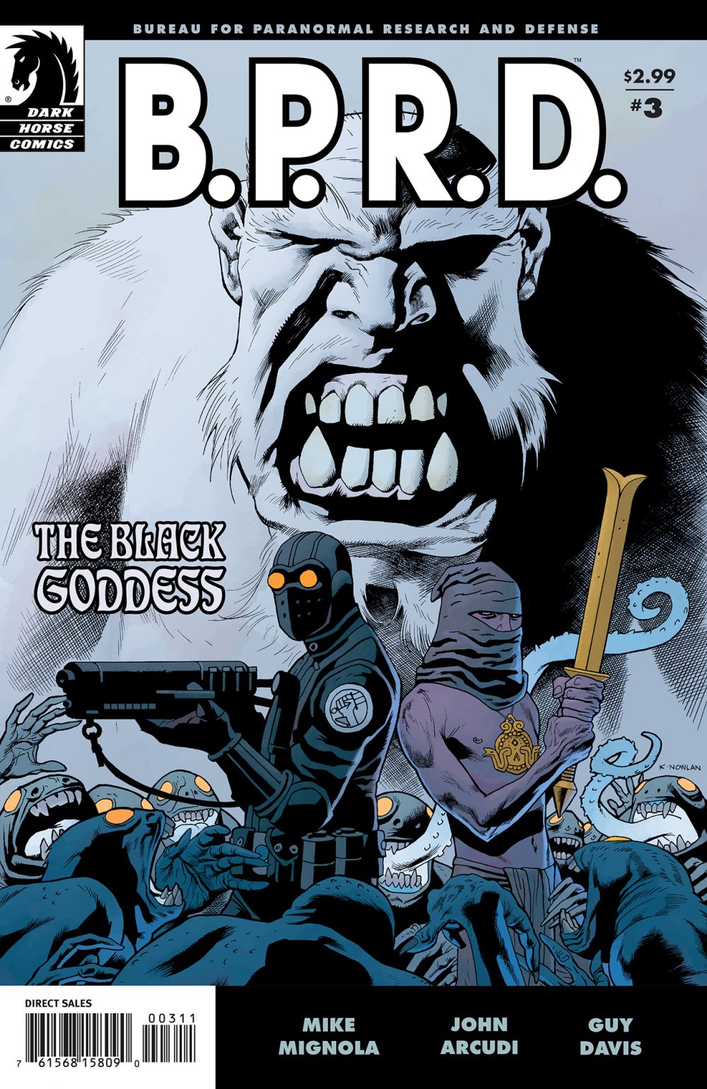 B.P.R.D.: The Black Goddes #3, copertina di Kevin Nowlan