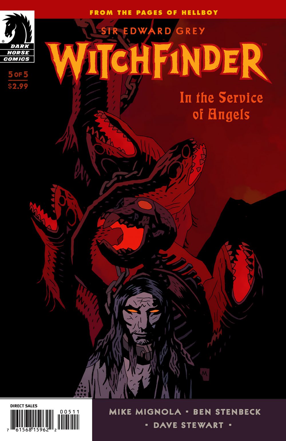 Witchfinder: In the Service of Angels #5, copertina di Mike Mignola