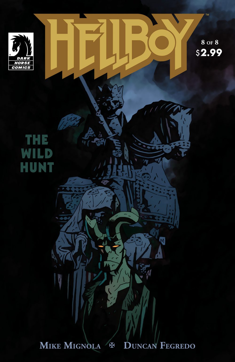 Hellboy: The Wild Hunt #8, copertina di Mike Mignola